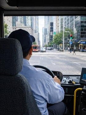 Public Transit city bus driver