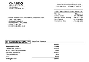 bank statement proof of address